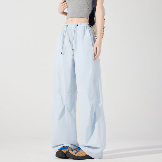 Damen weite technische Cargohose mit Kordelzugbund Shop Nory