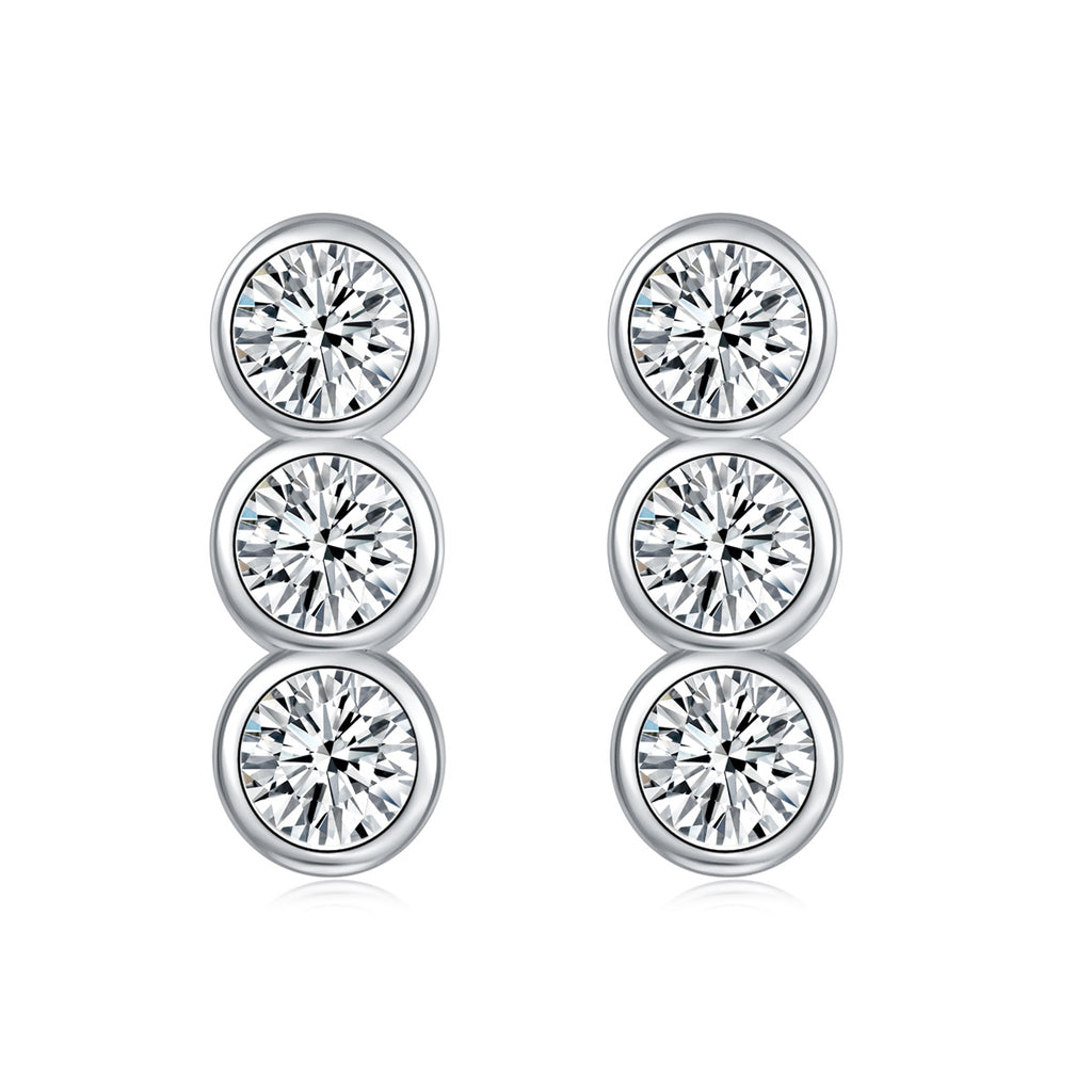 Damen Halskette mit funkelnden Zirkonia in eleganter Fassung Shop Nory