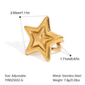 Damen verstellbarer Ring in Sternform aus Edelstahl Shop Nory