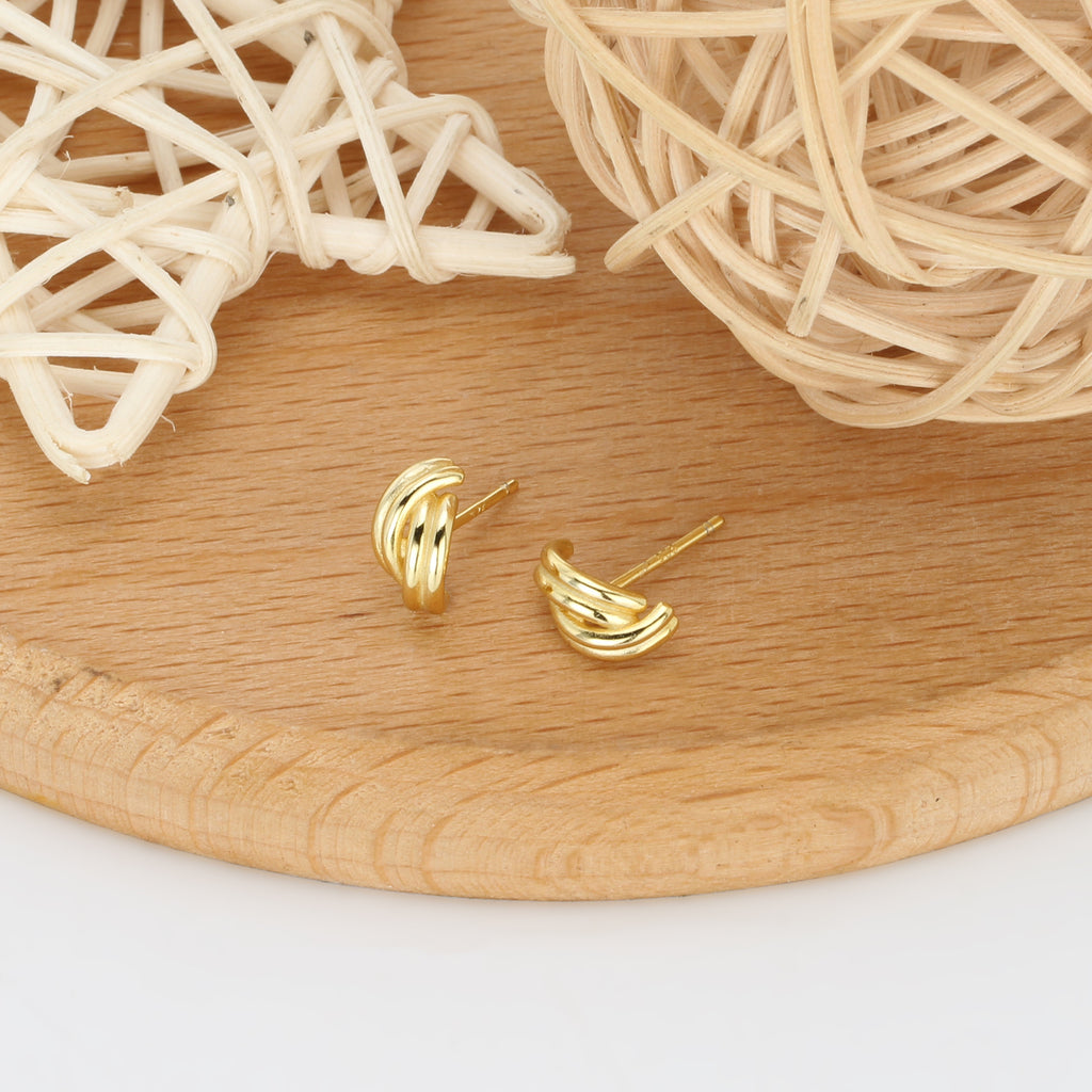 Damen Ohrstecker im eleganten Wickeldesign Shop Nory