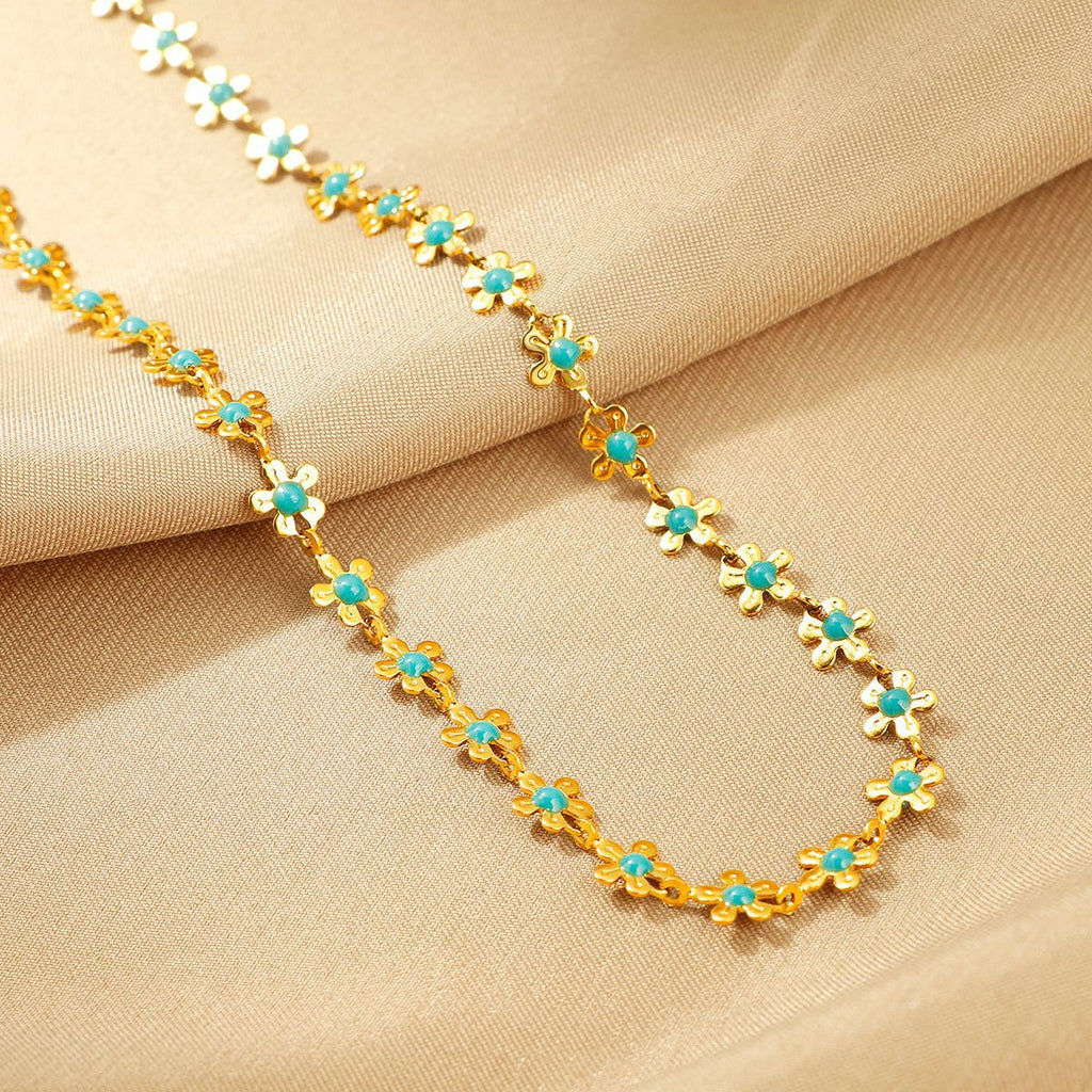 Frauen Blumen Goldkette Armband Shop Nory