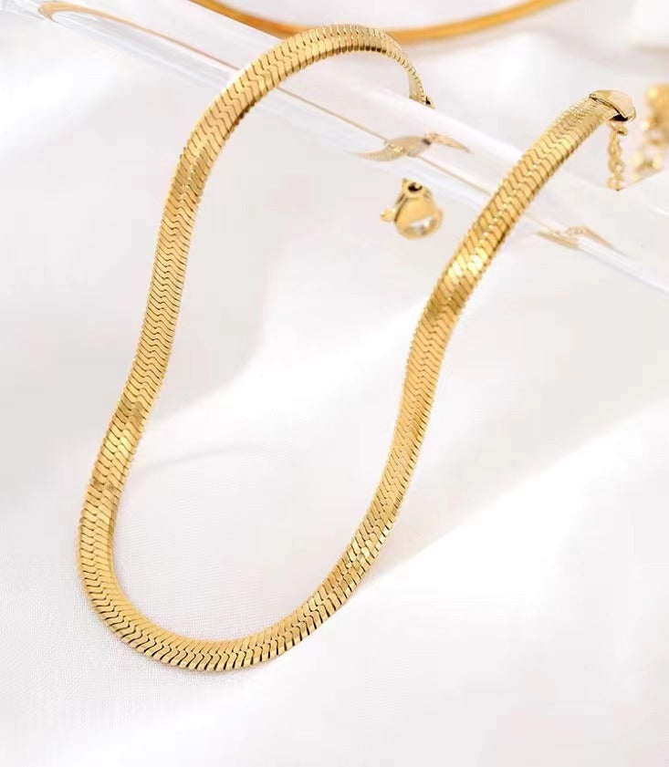 Damen Luxuriös Texturiertes Gold Schlangenkette Armband Shop Nory
