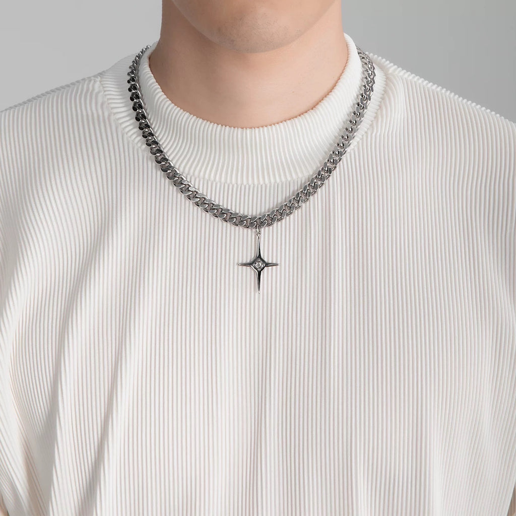 Damen Kette mit modernem Sternenanhänger und hochwertigem Gliederdesign Shop Nory