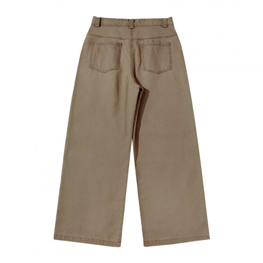 Damen weite Cargo‑Hose mit Stufennaht, hoher Taille und breitem Bein Shop Nory
