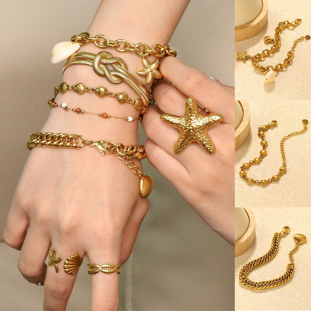 Damen Armschmuck mit Muschel-Design und Zirkonia-Akzenten Shop Nory