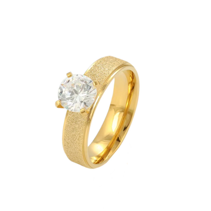 Damen Eleganter Ring aus hochwertigem Edelstahl mit strukturierter Oberfläche Shop Nory