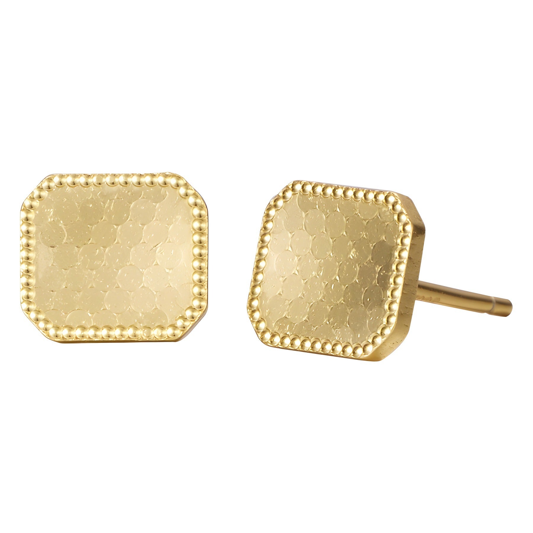 Damen elegante Ohrstecker mit strukturierter Oberfläche und zeitlosem Design Shop Nory
