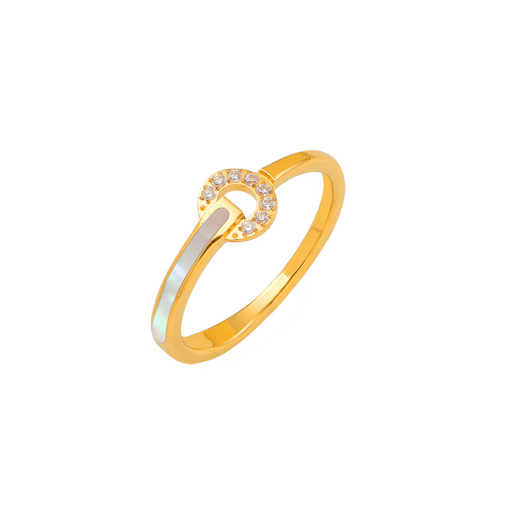 Damen filigraner Ring mit glitzerndem Zirkonia und elegantem Design Shop Nory