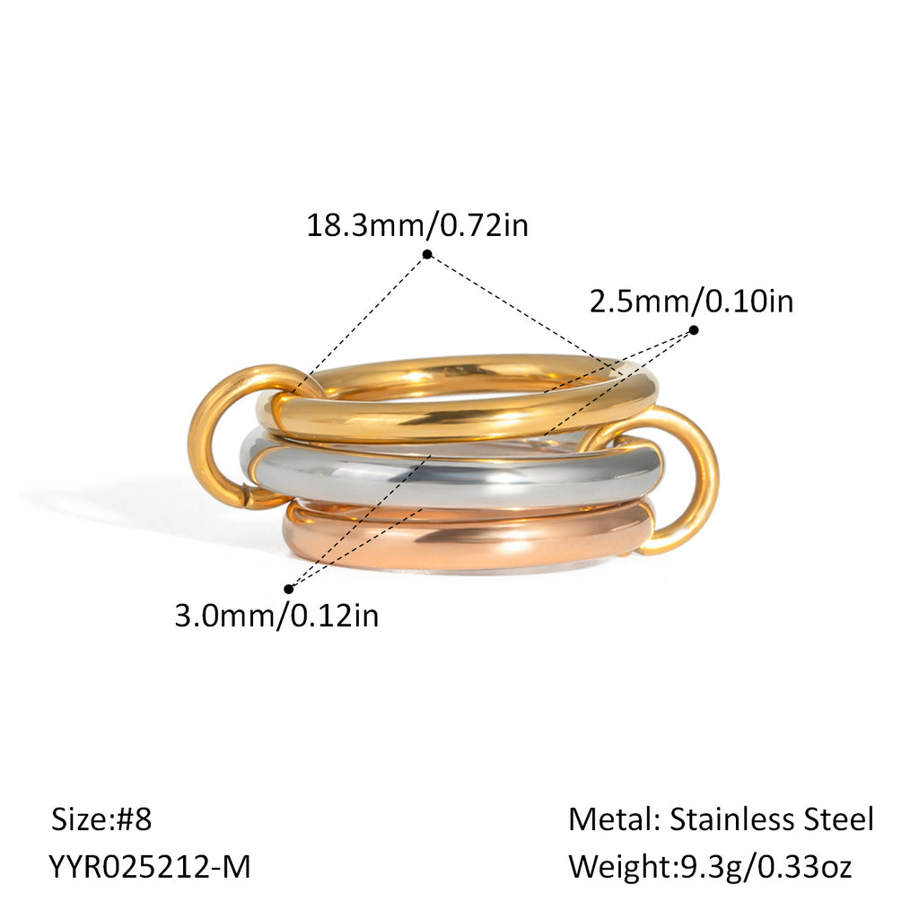 Damen schickes Mehrfarbiges Ring-Set Shop Nory
