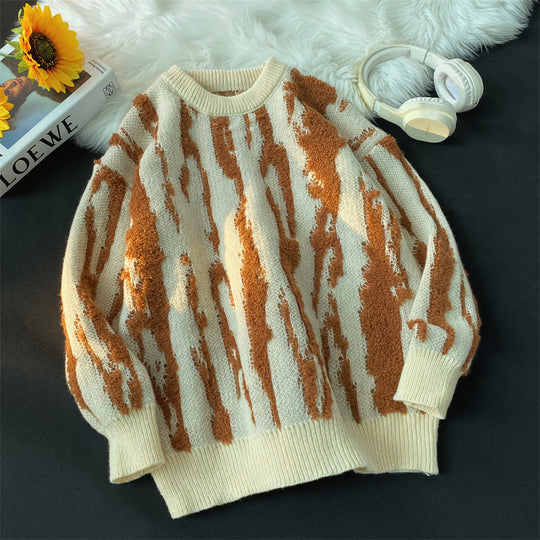 Damen Gemütlicher Strickpullover mit einzigartigem Wellenmuster Shop Nory