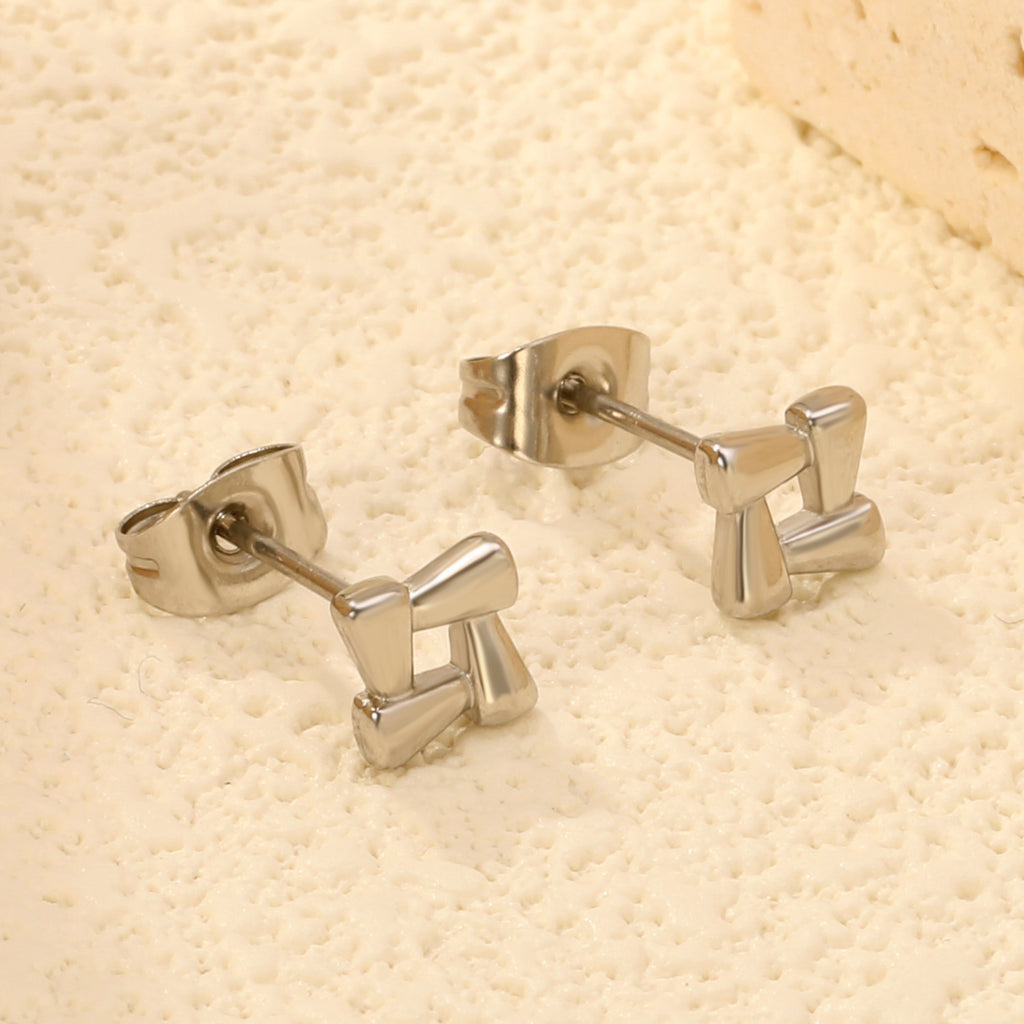 Damen Edelstahl Ohrstecker im modernen Knoten-Design Shop Nory