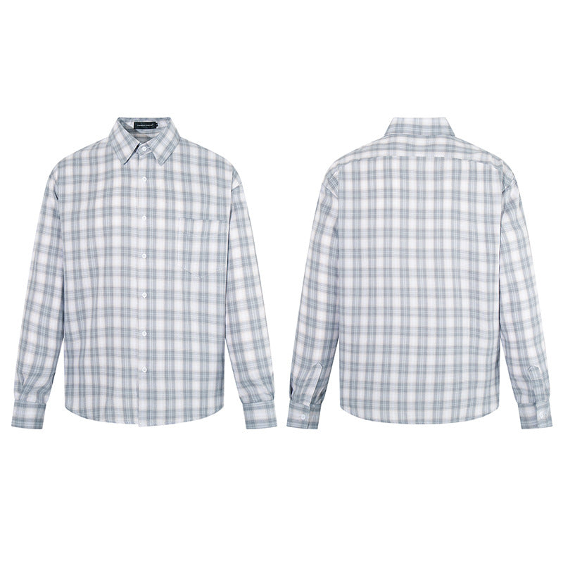 Herren Legeres Oversize-Hemd mit Karomuster, klassischem Hemdkragen und Brusttasche Shop Nory