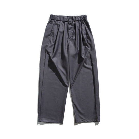 Herren Locker geschnittene Bundfalten-Cropped-Hose mit elastischem Bund und Bügelfalte Shop Nory