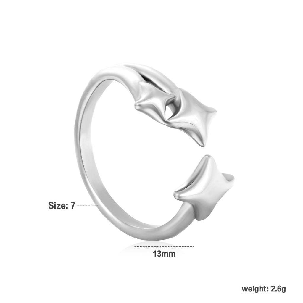 Damen Ring mit innovativem, geschwungenem Design und elegantem Glanz Shop Nory