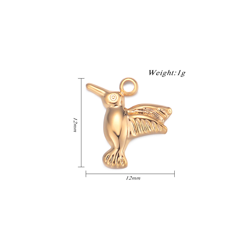 Damen detailreicher Kolibri-Anhänger aus hochwertigem Metall Shop Nory
