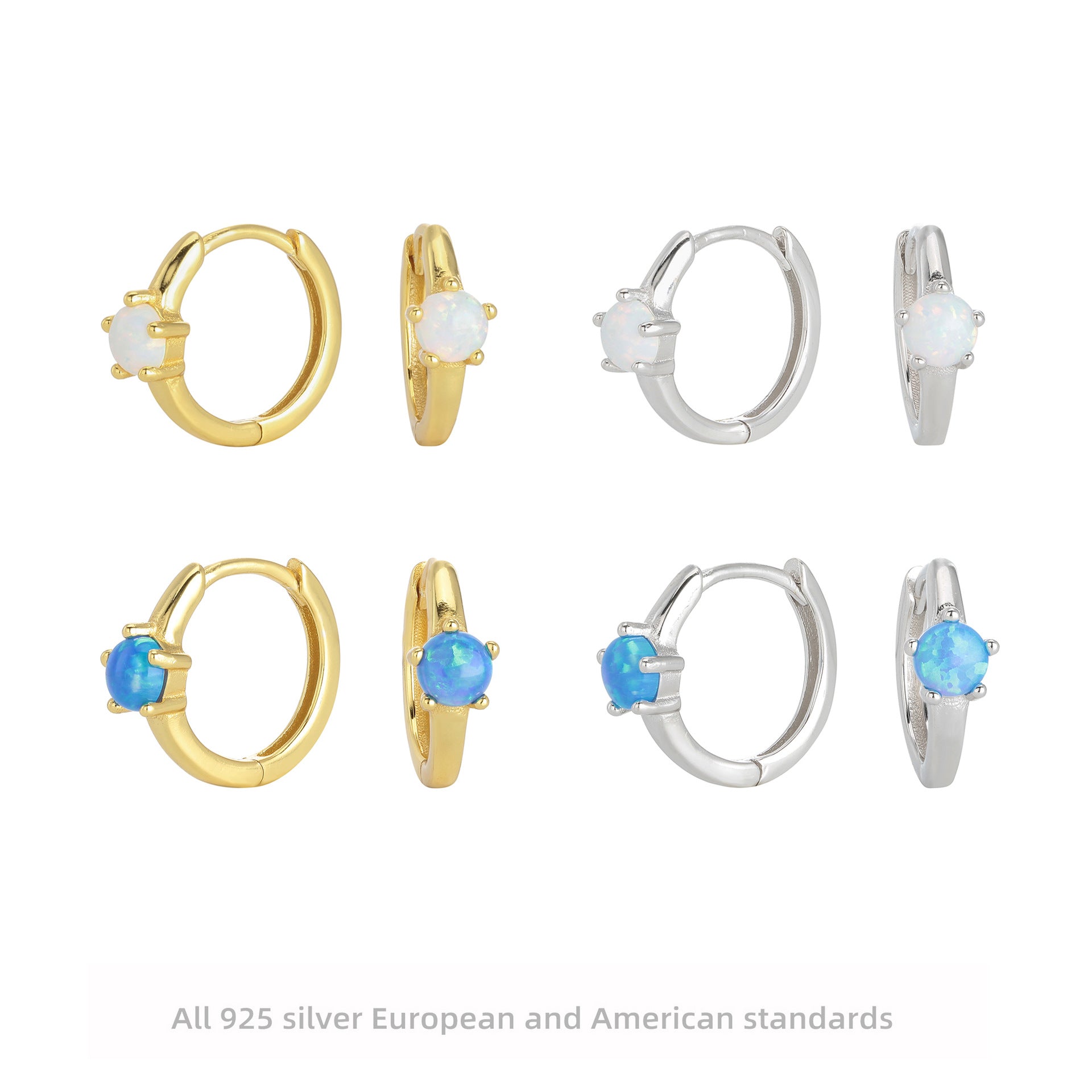 Damen Ohrhänger mit funkelndem Opal und edlem 925 Sterling Silber Shop Nory