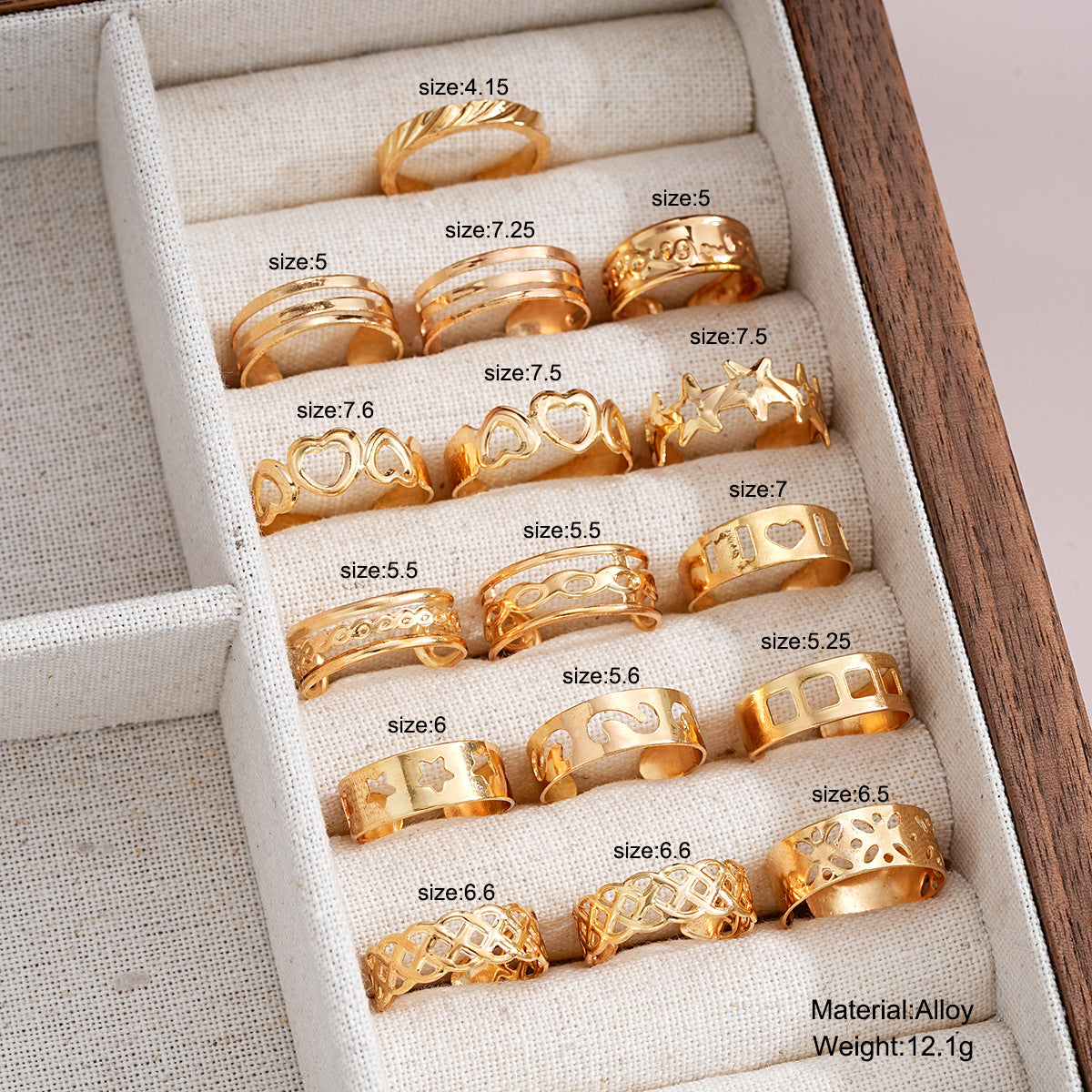 Damen Ring-Set mit einzigartigen Designs und funkelnden Akzenten Shop Nory