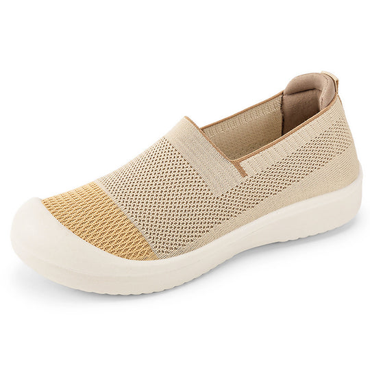 Damen nan leichter gestrickter Slip-On Sneaker mit verstärkter Zehenkappe und stoßdämpfender EVA-Plateausohle Shop Nory