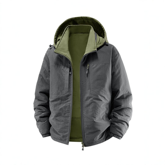 Herren Thermo-Fieldjacke mit Fleece-Innenfutter, Kapuze und Fronttaschen Shop Nory