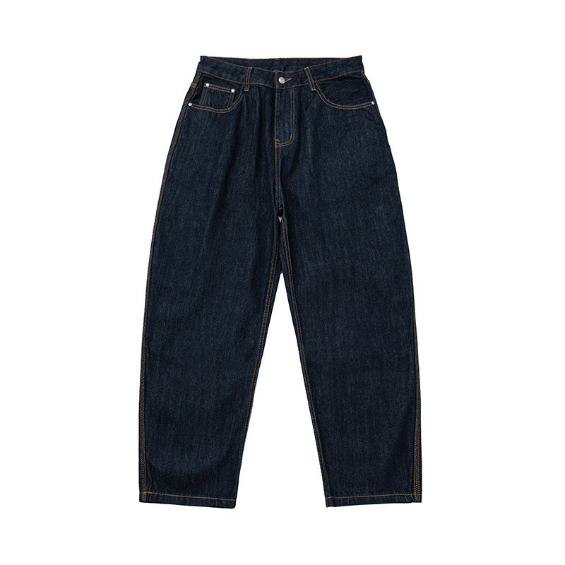 Damen Relaxed-Fit High-Waist Denimhose mit weitem Bein und markanter Nahtführung Shop Nory