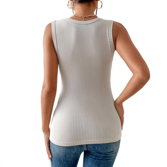 Damen Rippenmuster Tanktop Shopnory