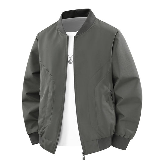 Herren Leichte winddichte Bomberjacke mit Rippbündchen und Reißverschlusstaschen Shop Nory