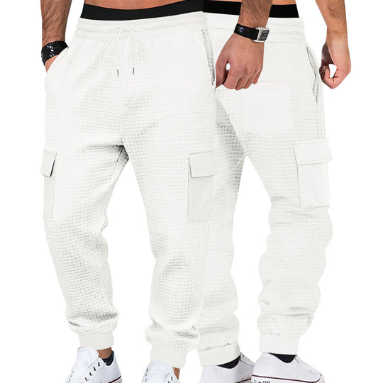 Herren Cargo-Jogginghose mit Waffelstruktur, elastischem Bund und Klappentaschen Shop Nory