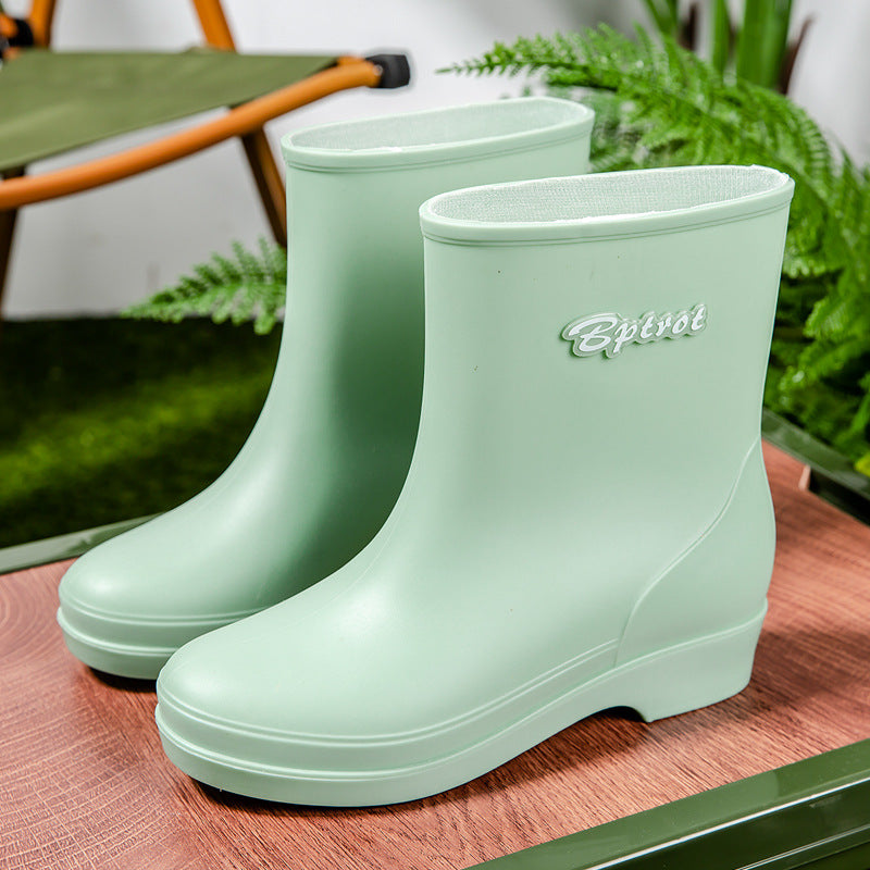 Damen Kurzschaftige Plateau-Gummistiefelette mit nahtloser Vollgummi-Konstruktion Shop Nory