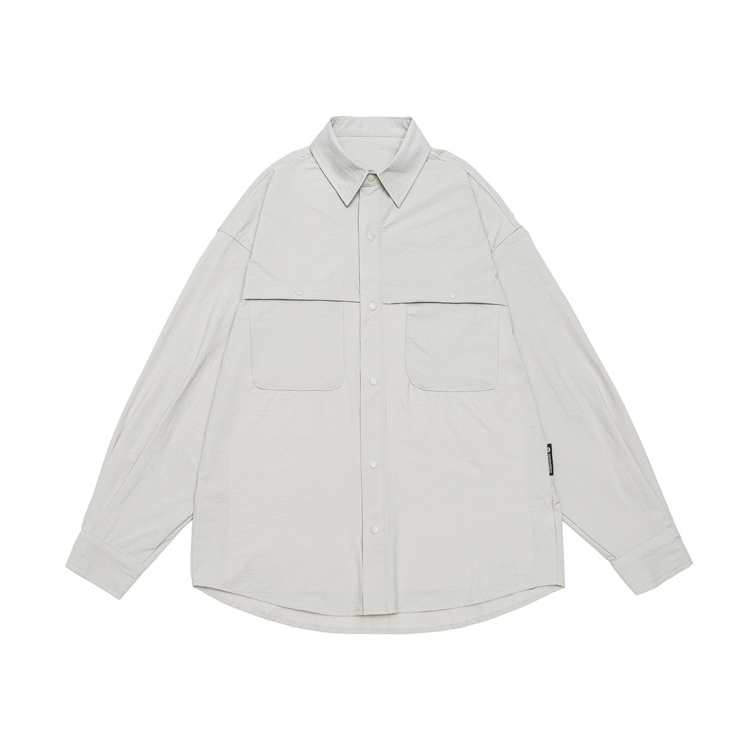 Herren Overshirt-Jacke mit Druckknopffront und doppelten aufgesetzten Taschen Shop Nory