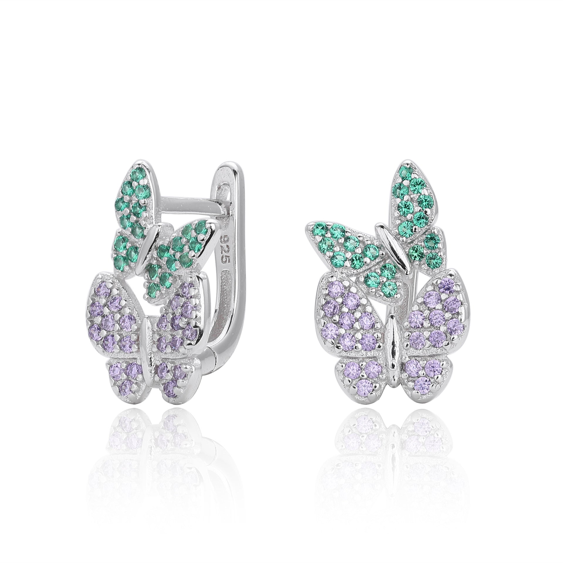 Damen Ohrhänger im eleganten Schmetterlingsdesign aus hochwertigem 925 Sterling Silber Shop Nory