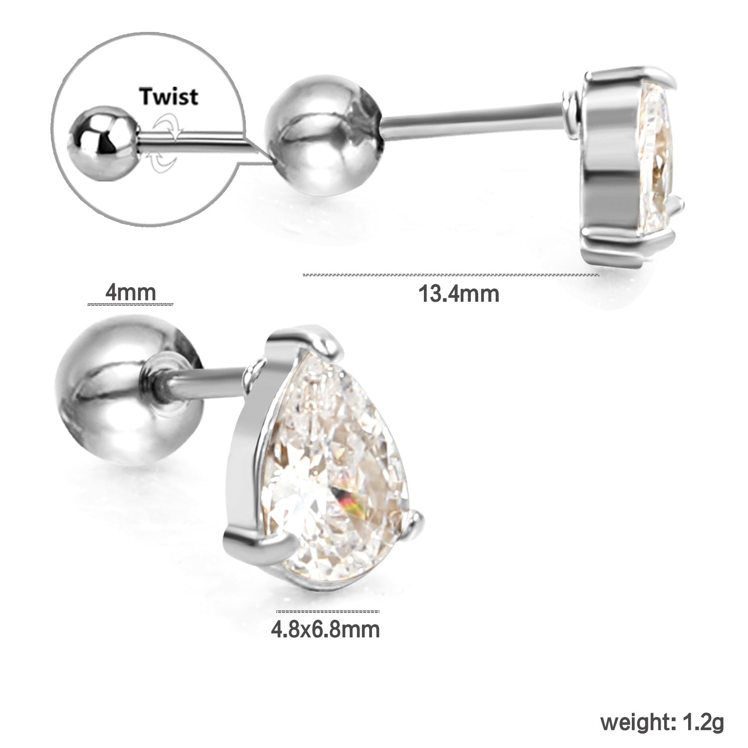 Damen Ohrstecker mit funkelndem Herzdesign und eleganter Goldbeschichtung Shop Nory