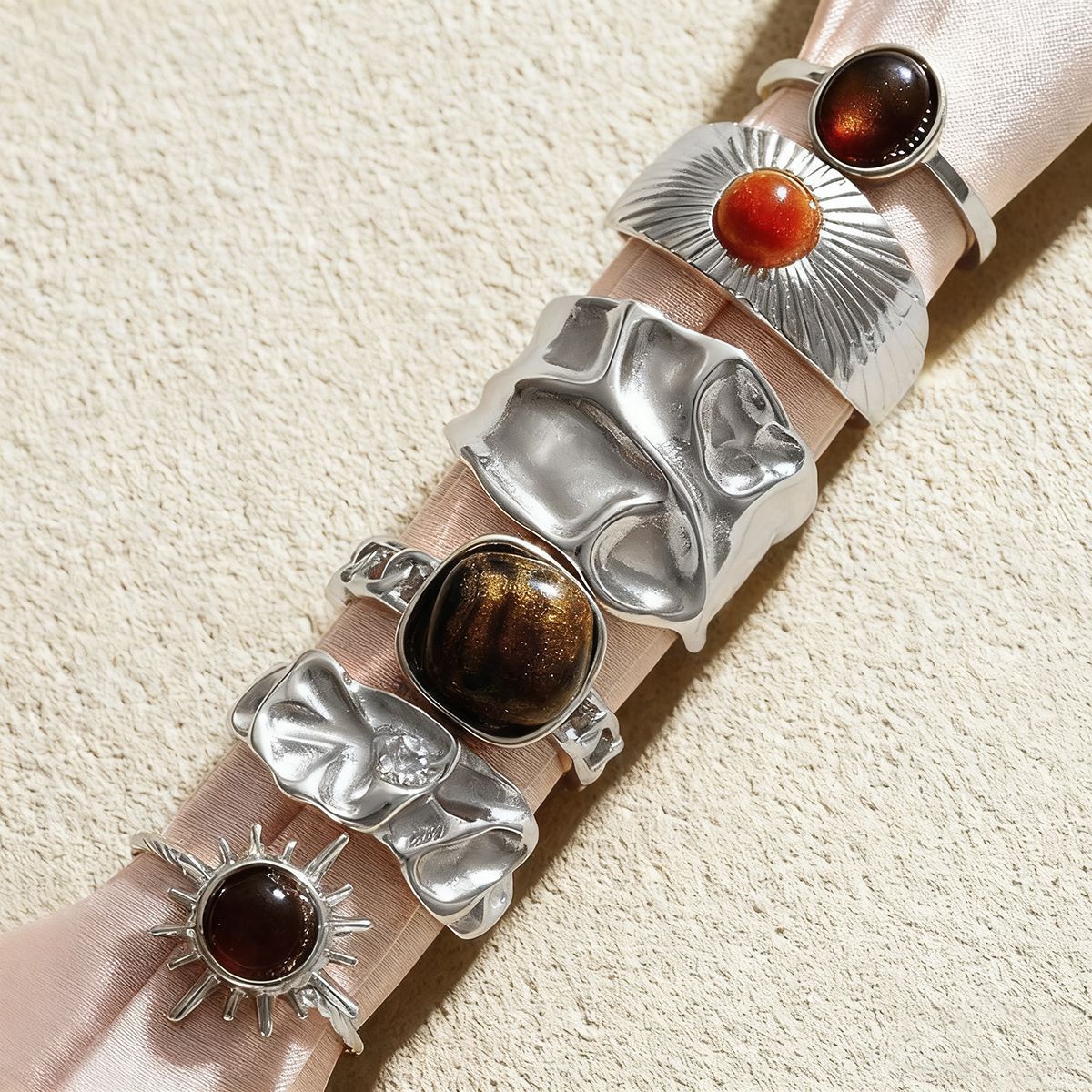 Damen Ring-Set mit künstlerischen und skulpturalen Designs Shop Nory