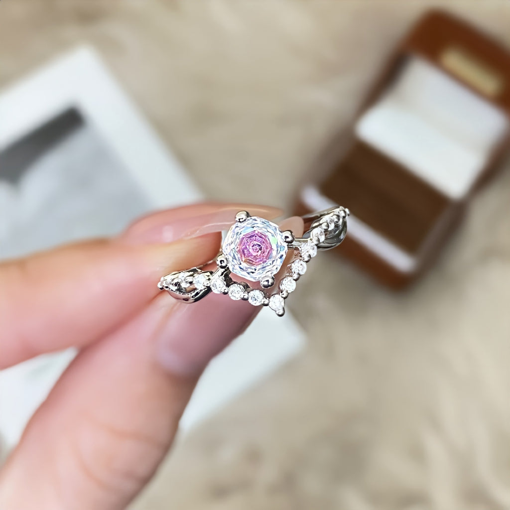 Damen Blossom Ring mit funkelnden Zirkonia Shop Nory