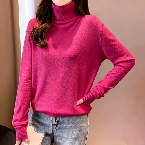 Damen Rollkragenpullover mit überschnittener Passform und gerippten Bündchen Shop Nory