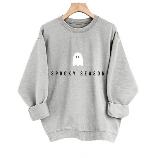 Unisex lässiges Halloween Sweatshirt mit Gespenst-Print und Oversize-Schnitt Shop Nory