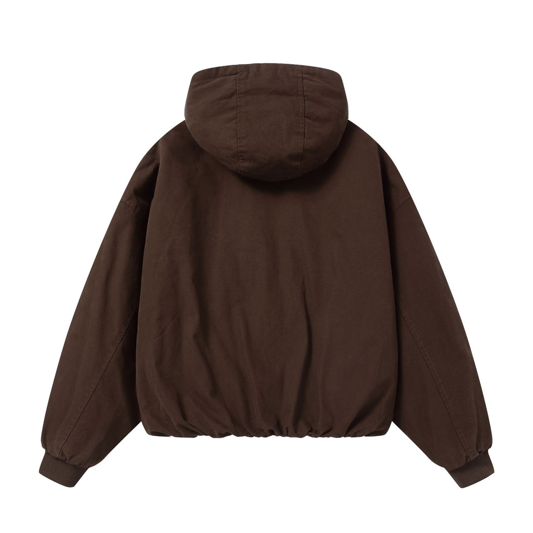Herren Gefütterte Kapuzenjacke mit Kunstfell-Innenfutter und elastischem Saum Shop Nory