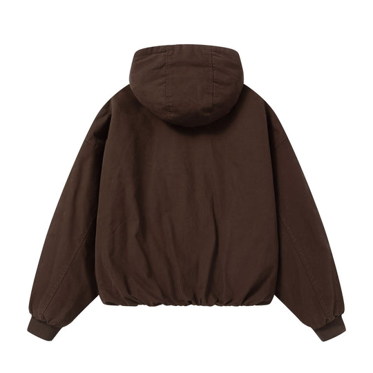 Herren Gefütterte Kapuzenjacke mit Kunstfell-Innenfutter und elastischem Saum Shop Nory