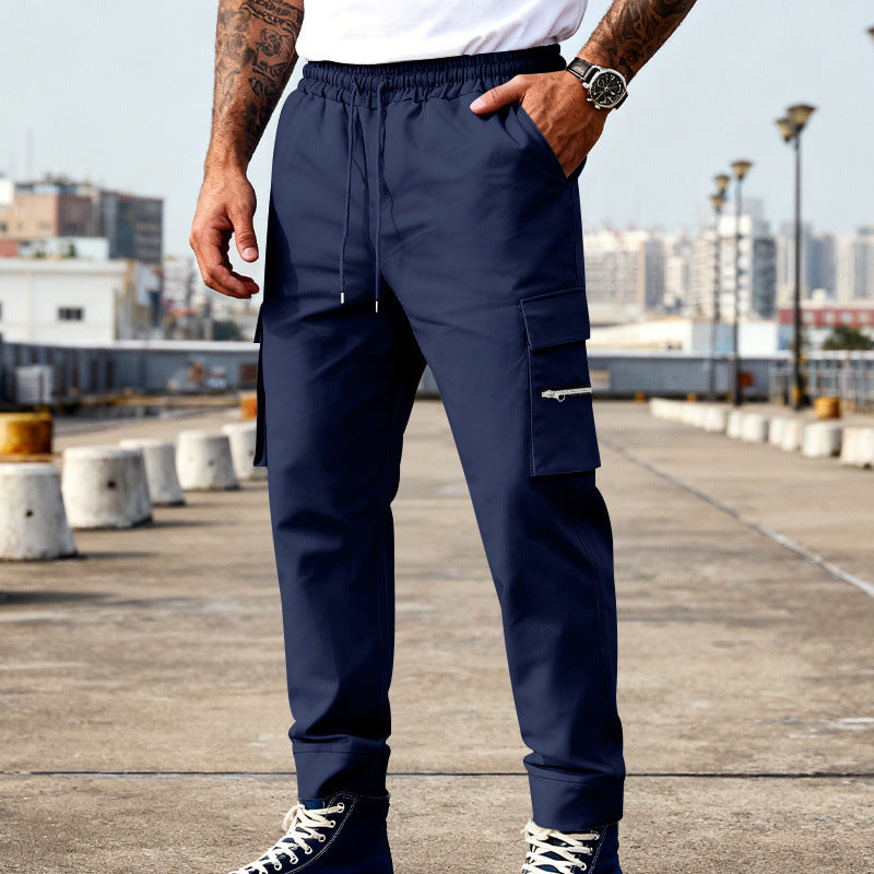 Herren Cargojogger mit elastischem Bund, Kordelzug und Reißverschlusstaschen Shop Nory