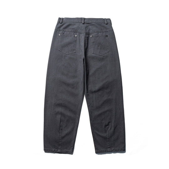 Herren Konisch geschnittene Twill-Hose mit hoher Taille und fünf Taschen Shop Nory
