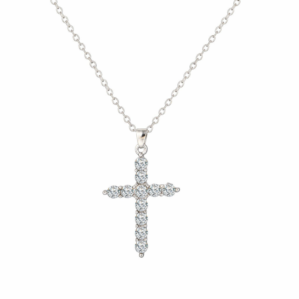 Damen Halskette mit filigranem Kreuzanhänger und hochwertiger Kette Shop Nory