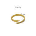 Damen Offener Ring mit Kristallverzierung Shop Nory