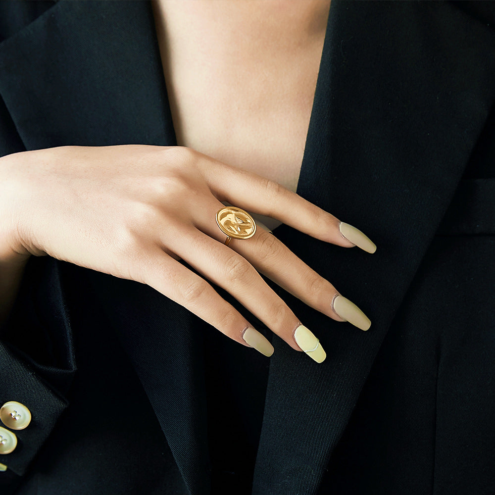 Damen Edelstahlring mit einzigartigem, handgefertigtem Design Shop Nory