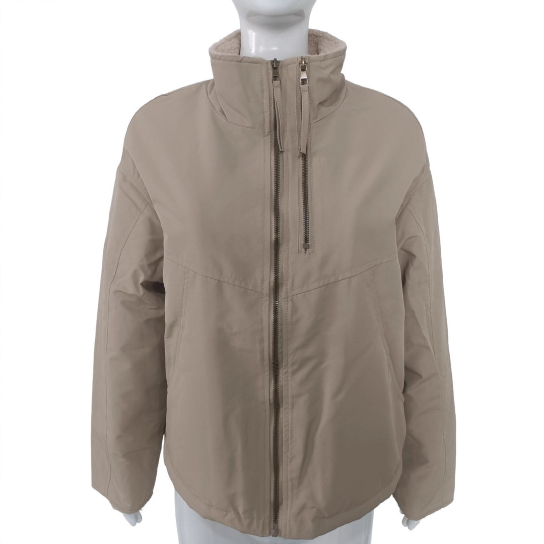 Damen Leichte gefütterte Übergangsjacke mit Stehkragen und Teddyfutter Shop Nory