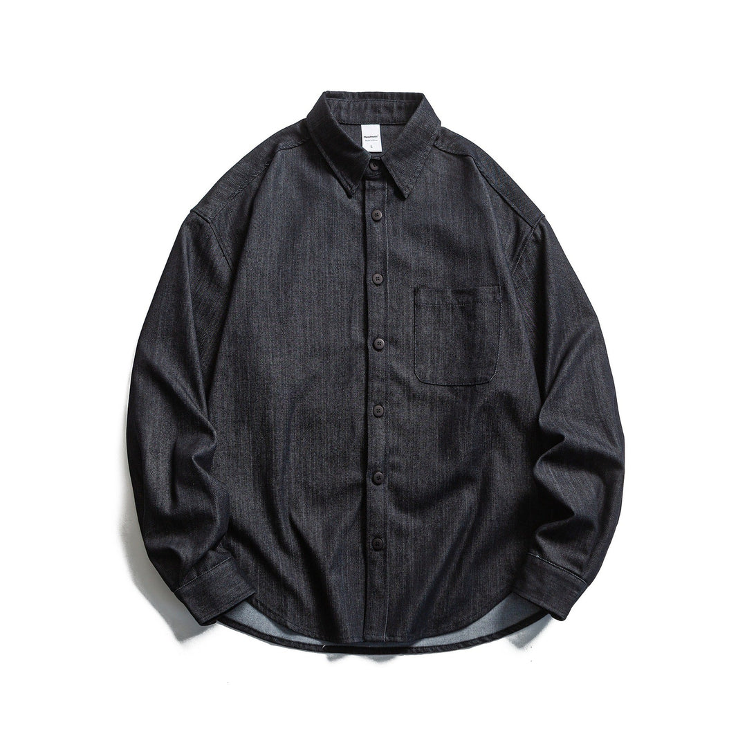 Herren Boxy Hemdjacke aus robustem Twill mit abgerundetem Saum Shop Nory