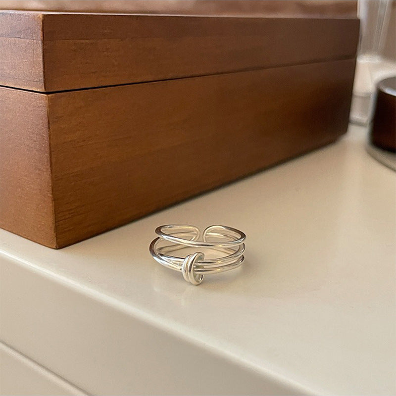 Damen Edelstahlring mit elegantem, modernem Design Shop Nory
