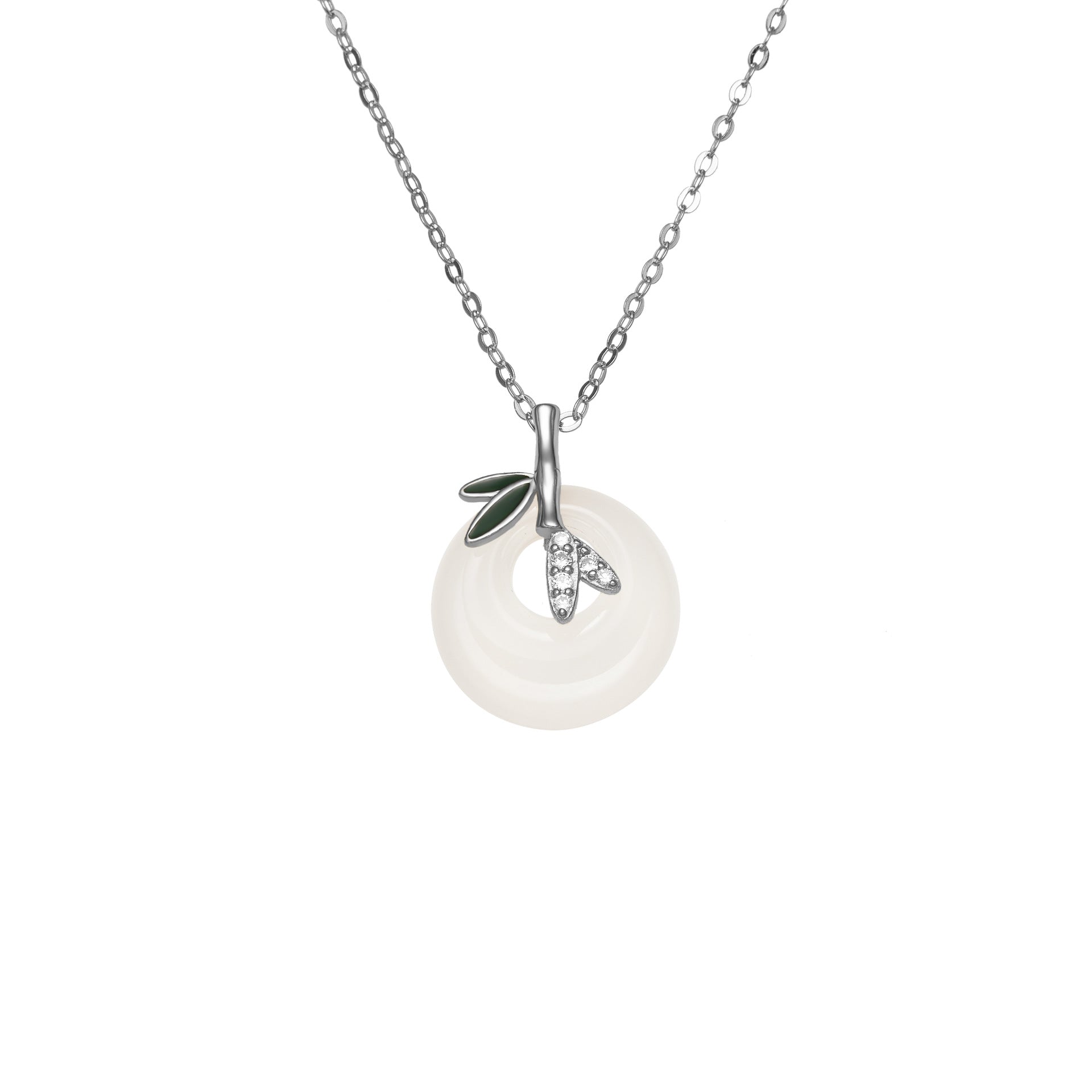 Damen elegante Halskette mit kunstvollem Olivenbaum-Anhänger Shop Nory