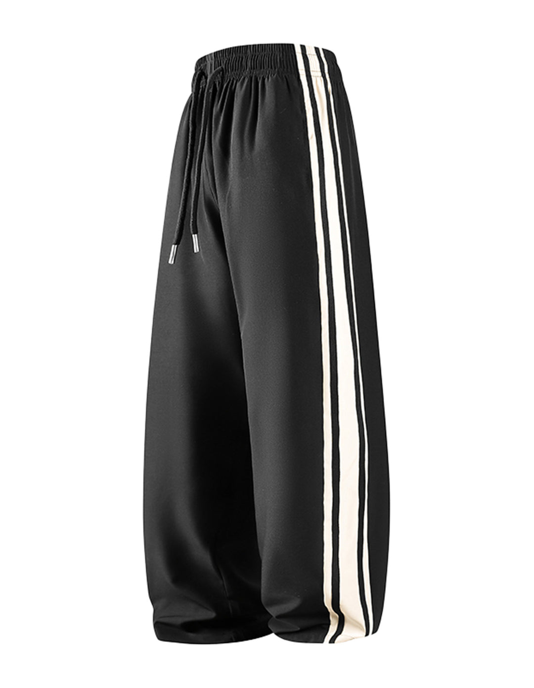 Damen Weite Trackpants mit Tunnelzugbund und seitlichen Kontraststreifen Shop Nory