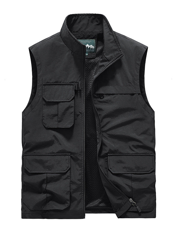 Herren Leichte Reise-Utility-Weste mit Mesh-Innenfutter und Mehrfachtaschen Shop Nory