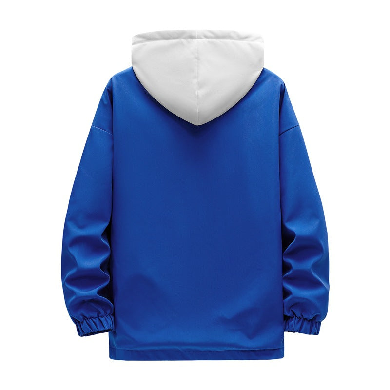 Herren zweilagige Kapuzen‑Overlayerjacke mit kontrastierter Innenkapuze und elastischen Bündchen Shop Nory