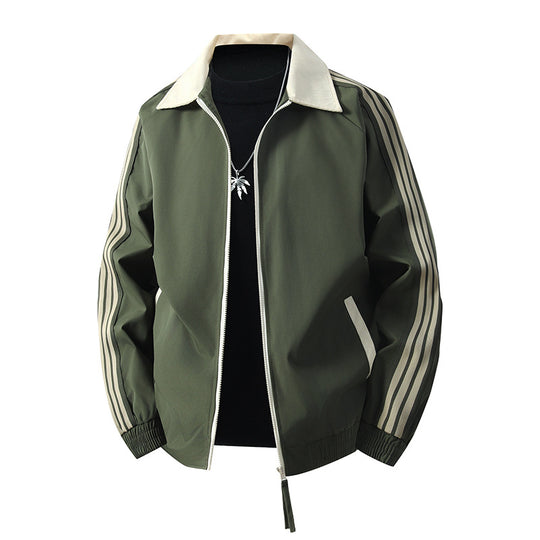 Herren Sportliche Übergangsjacke mit hohem Kragen und elastischen Bündchen Shop Nory